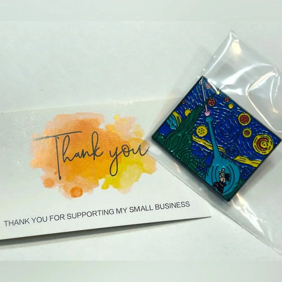Dragonball x Van Gogh’s The Starry  Night Pin 🎨✨💥 - Picture 5 of 5